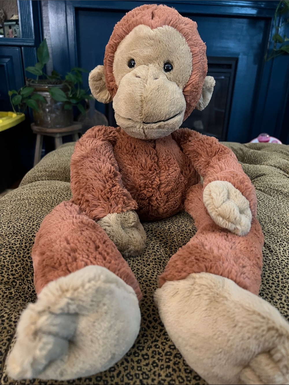 Jellycat Retired Pongo Orangutan LargePlush Monkey in Brown and Cream